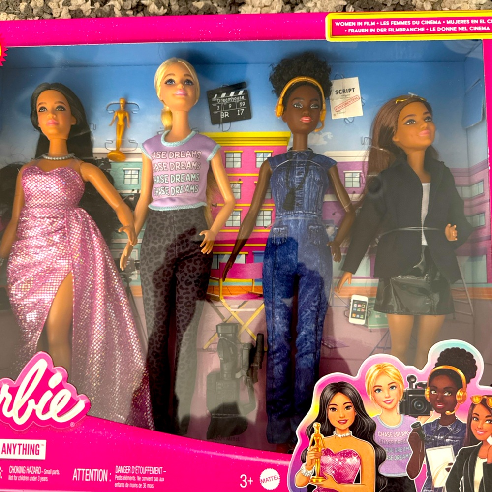 Barbie 2024 Mattel #HRG54 Barbie Career of the Year Women in Film Set of 4 Dolls